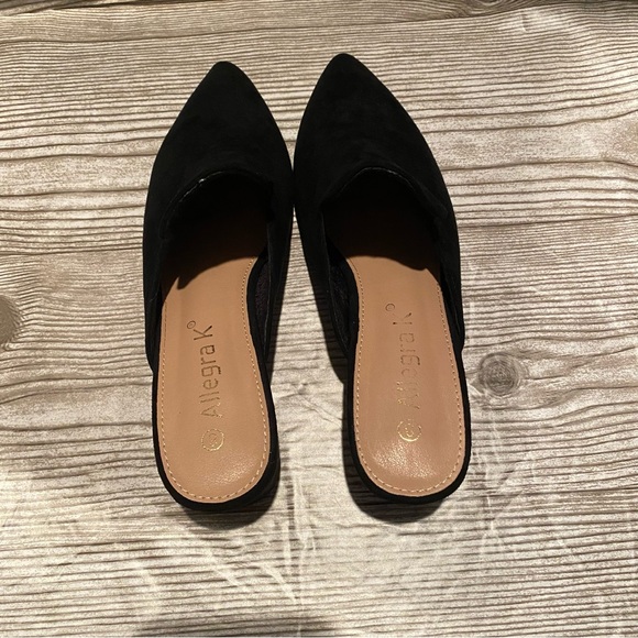 Allegra K Women’s Pointed Toe Slip On Block Heel Slide Mules Size 8 - Picture 2 of 10